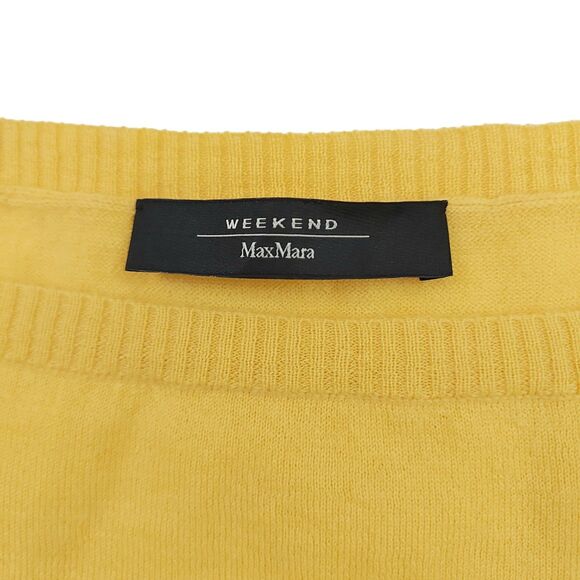 MaxMara Weekend Sweater Womens Small Yellow Wool Blend Comfy Cozy Knitted Office - Picture 8 of 10